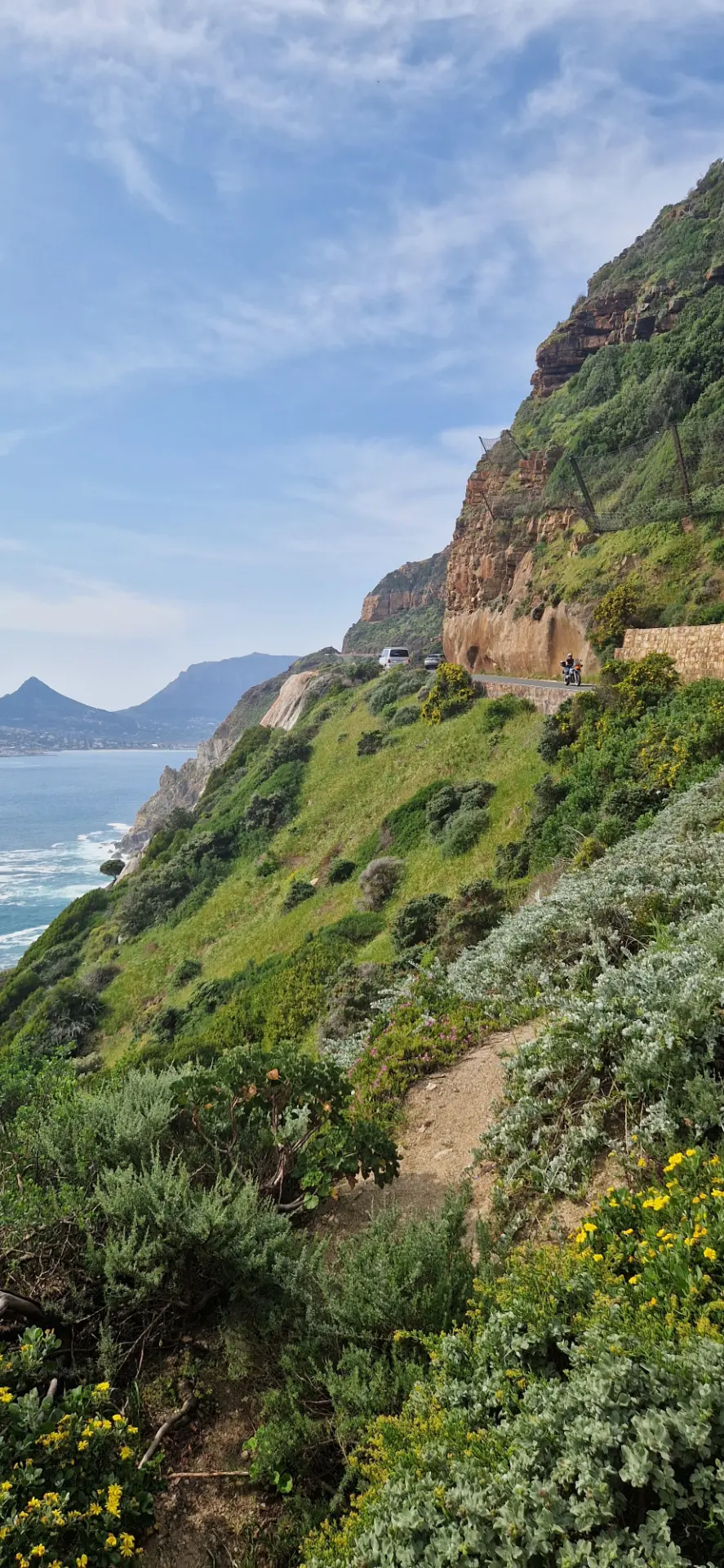 Cliffside road on Chapman's Peak Drive above the Atlantic Ocean