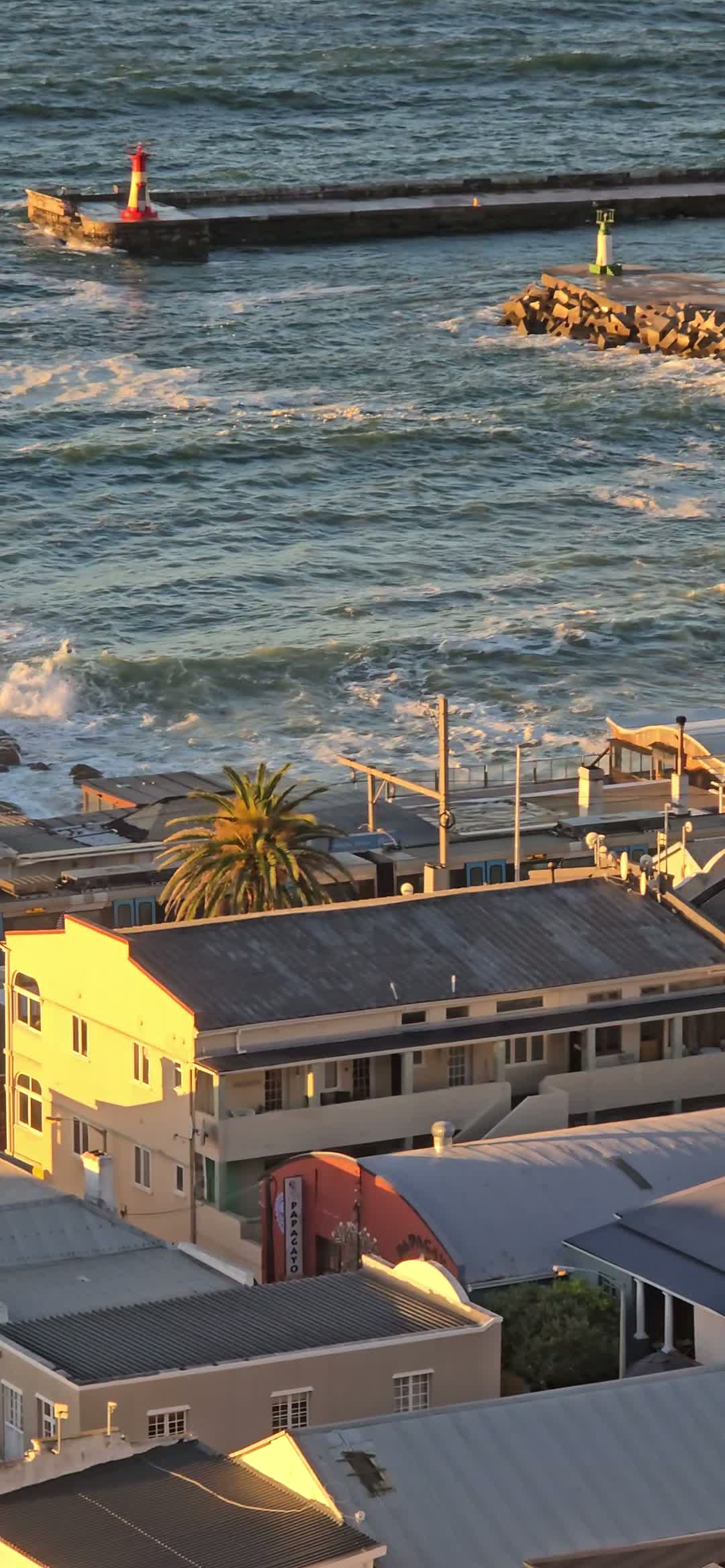 Kalk Bay harbour and False Bay shoreline on the return journey